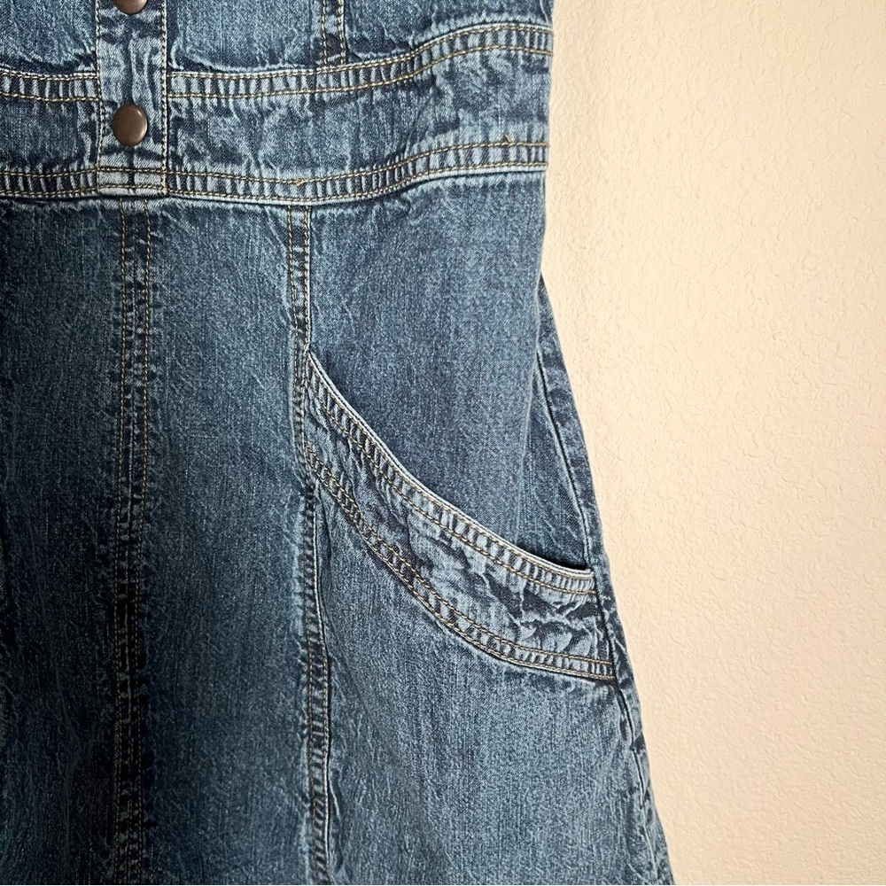 Japna Blue Denim Dress Stretch Back - Picture 5 of 11
